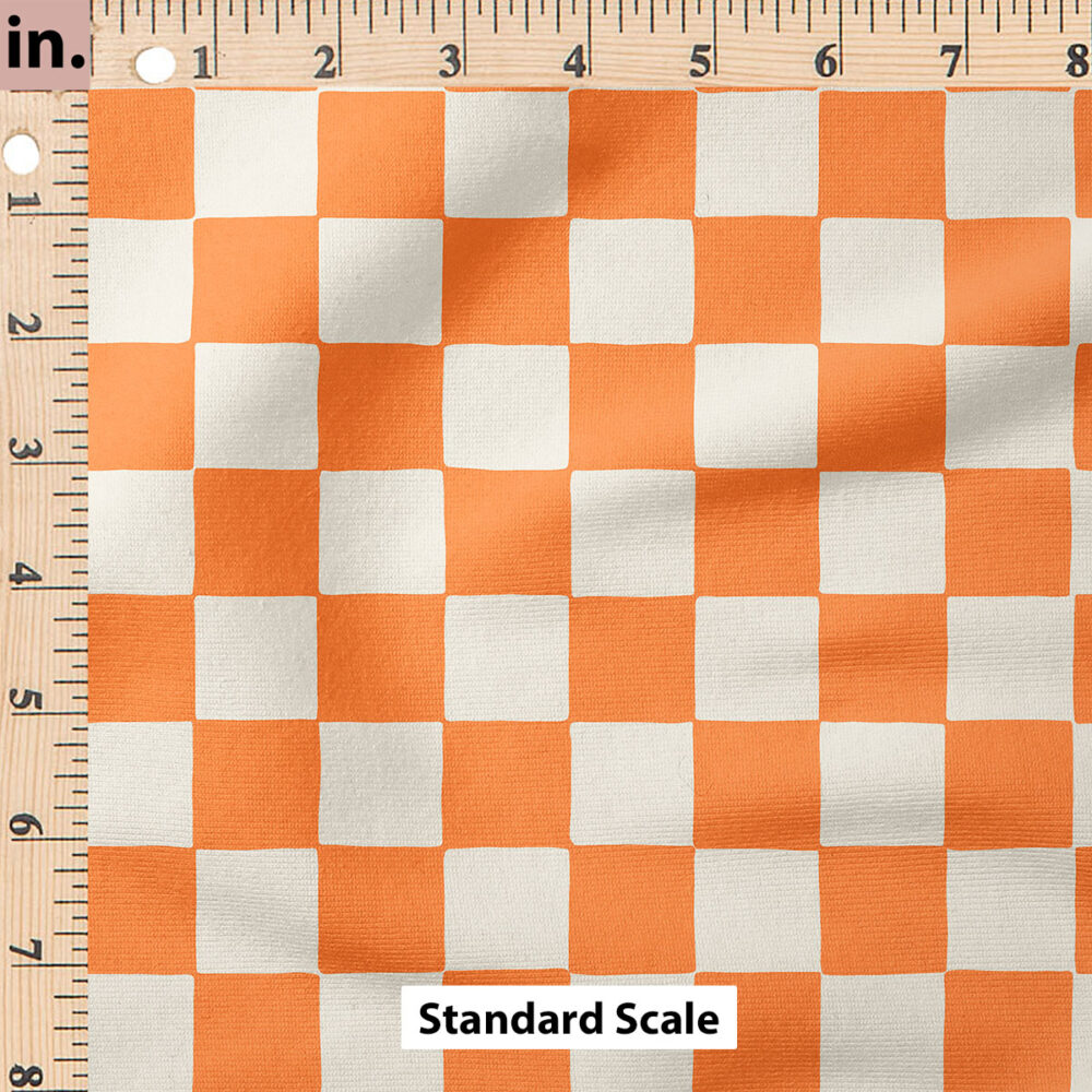 Ruler Scale for Retro Checkerboard (Bright Orange) by Erin Kendal